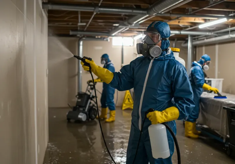 Basement Sanitization and Antimicrobial Treatment process in Bray, OK